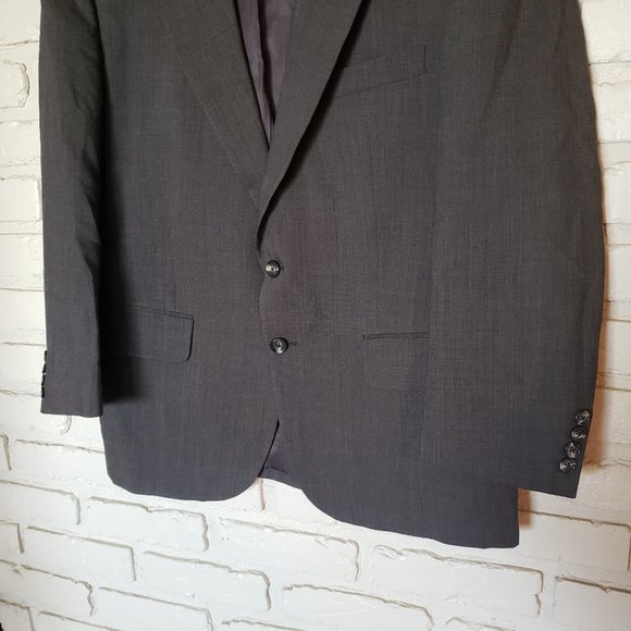 Vintage Burberry 100% Wool Suit Coat Blazer - Picture 3 of 15